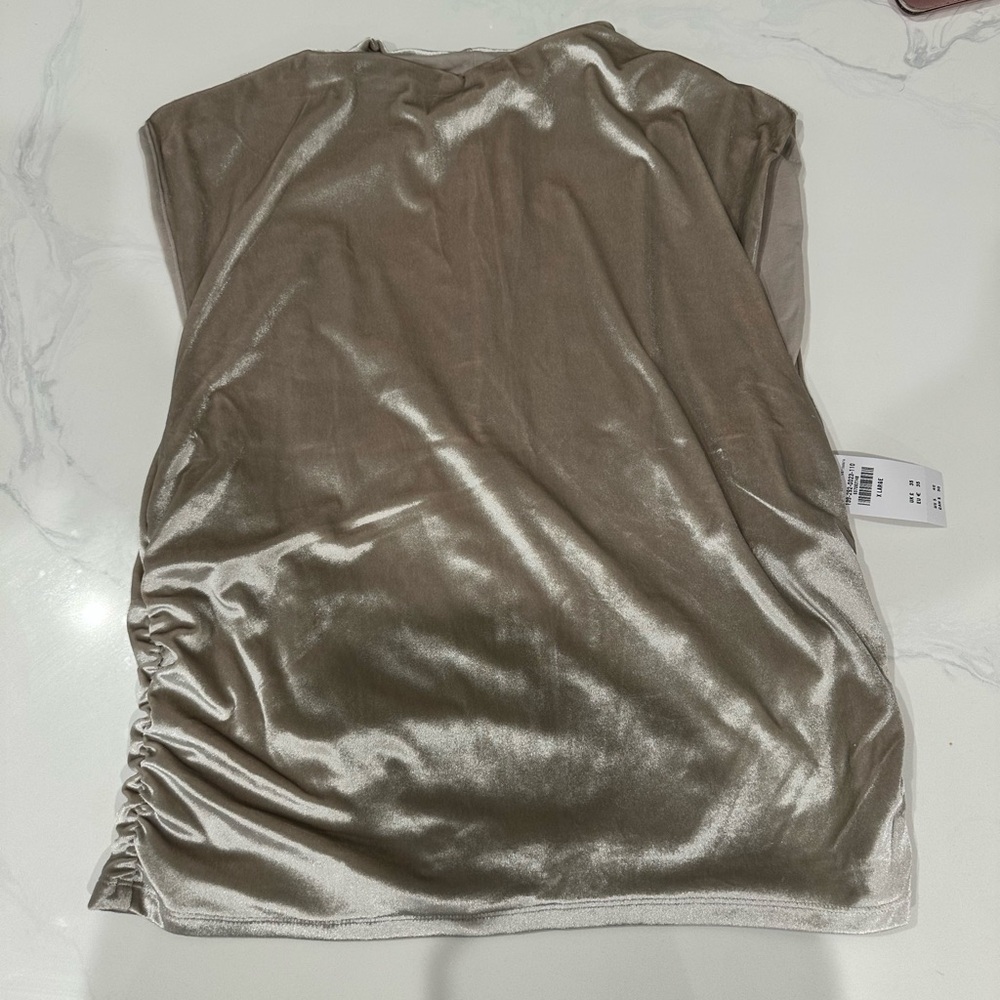 NEW Abercrombie Silver Velvet Tank Top - XL